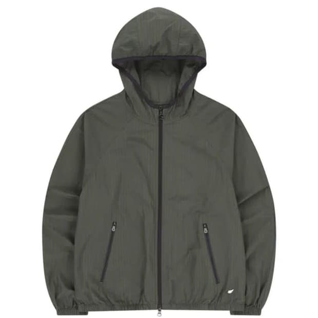 코이세이오 체크 윈드브레이커 머드 카키