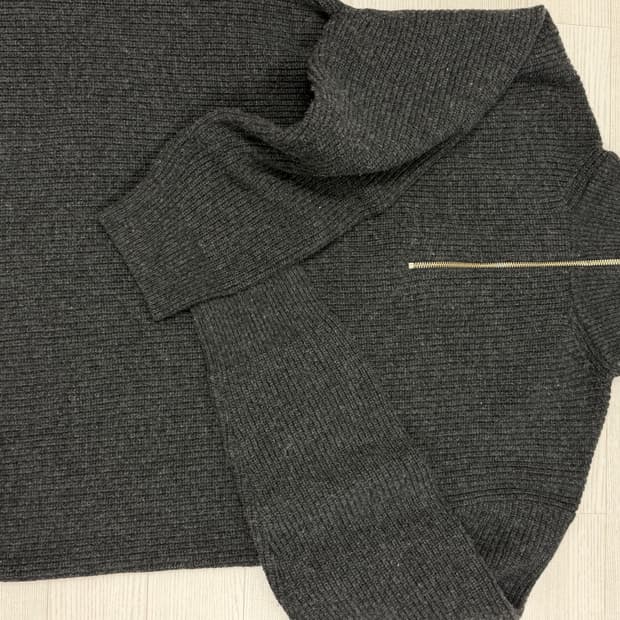 벨리에 / 23FW 하프 니트 집업 / 차콜 / XL