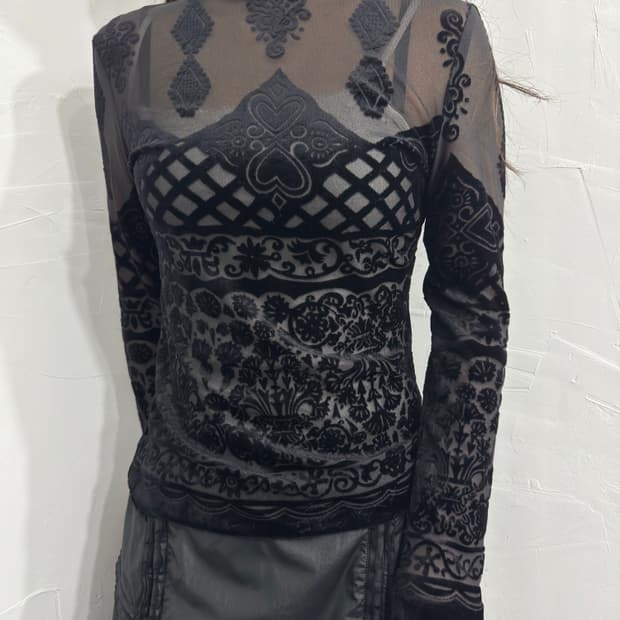 moga ethnic mesh blouse