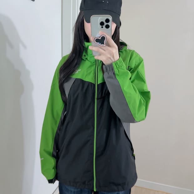 노스페이스 하이벤트 바람막이 자켓 그린