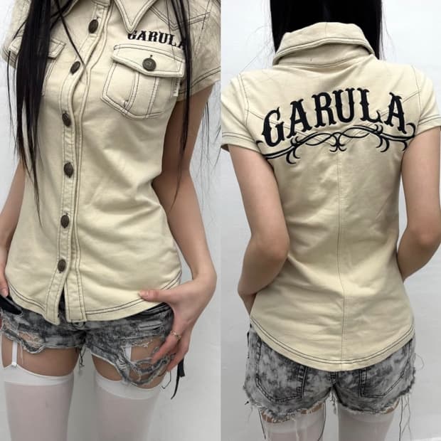 Garula sand beige slim pk top