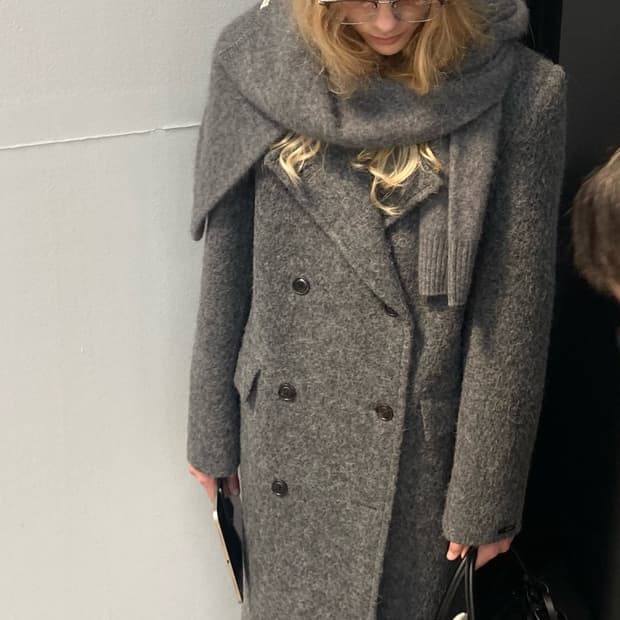 새상품) 런던플랏 바닐라코트 울코트 그레이코트