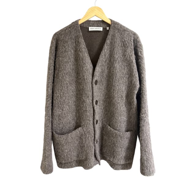 아워레가시 모헤어 몰 가디건 그레이