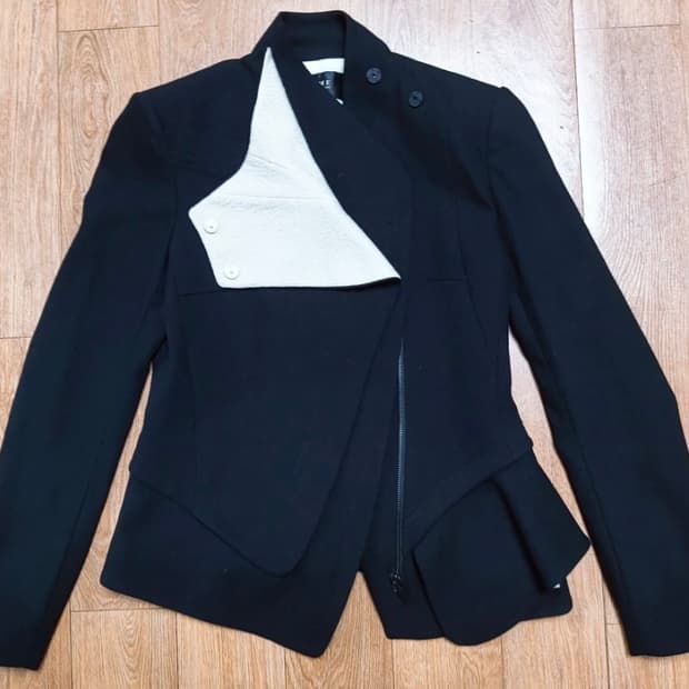 한섬 타임 캐시미어 혼방 울 자켓