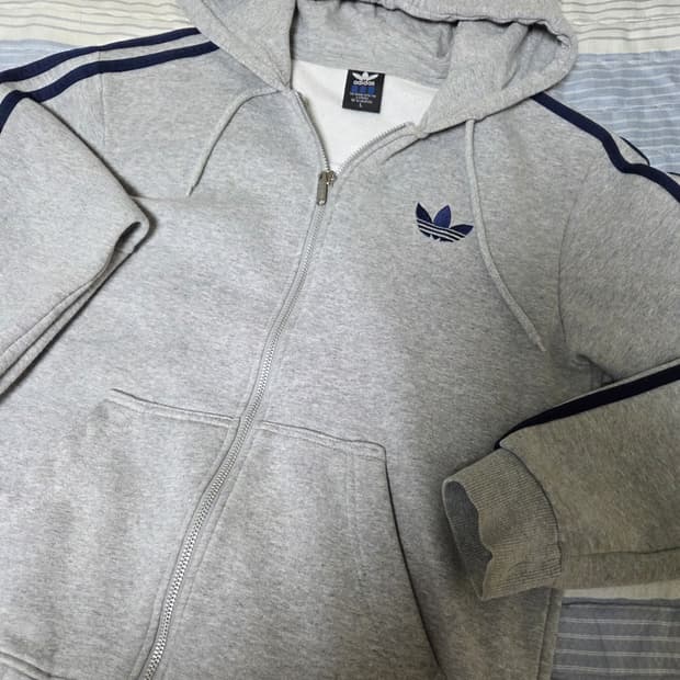 아디다스 구파이어버드 그레이퍼플 후드집업