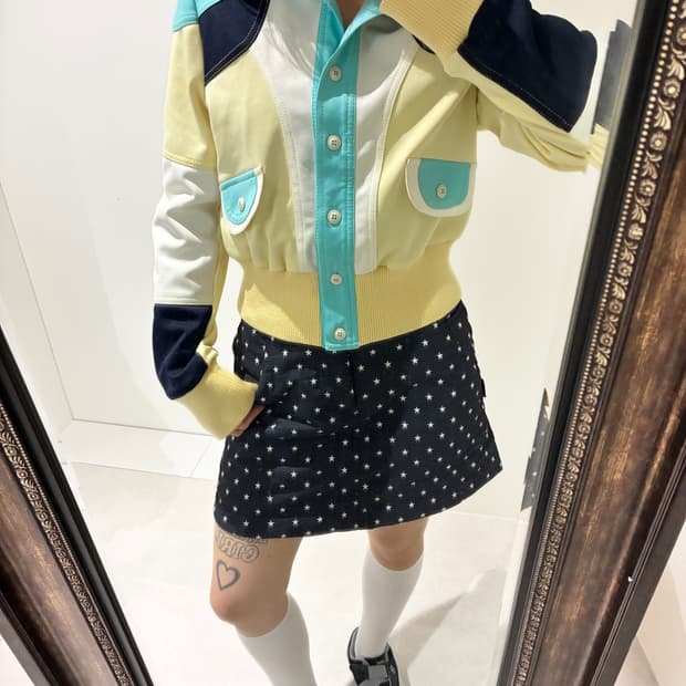 패치 자켓 ₩ith 별 스커트