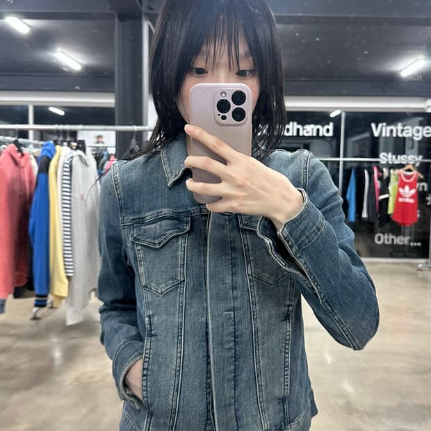 캘빈클라인 플랩 포켓 데님 청자켓