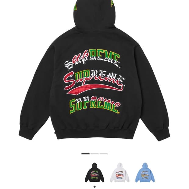 슈프림 멀티 로고 후드 스웨트셔츠 블랙 25FW