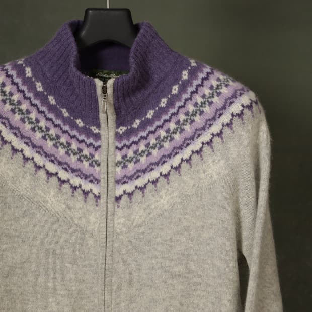 에디바우어 콜렉티블스 앙고라 집업 니트