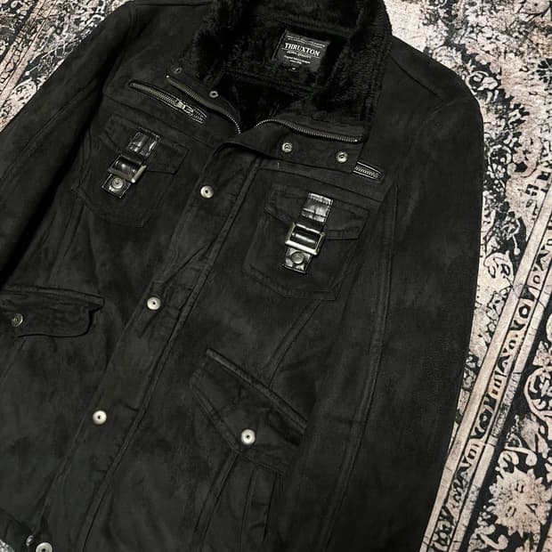 THRUXTON v-kei mood 스웨이드 무스탕 자켓