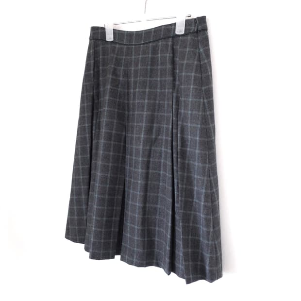 빈티지 체크 플리츠 스커트