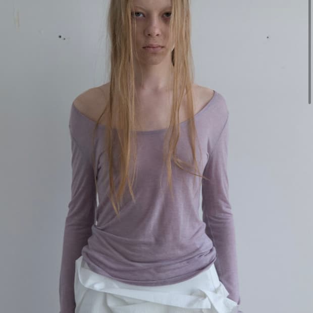 낫띵에브리띵 리버시블 롱슬리브 페일퍼플