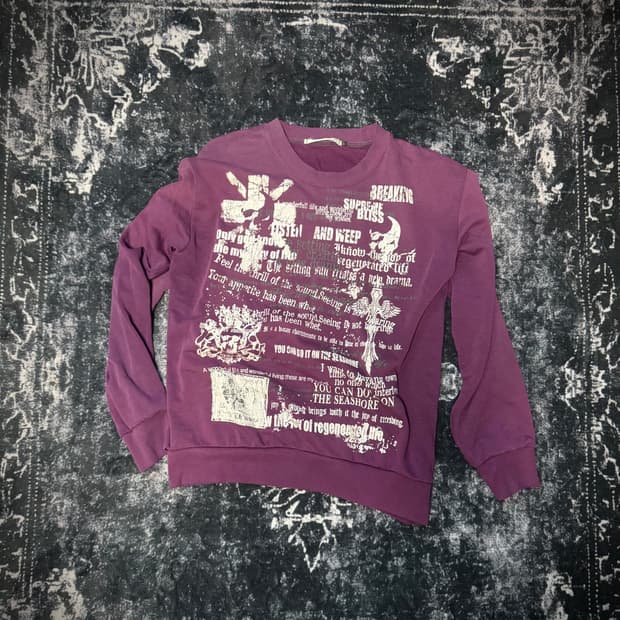 Punk Style Printed Detail Tee