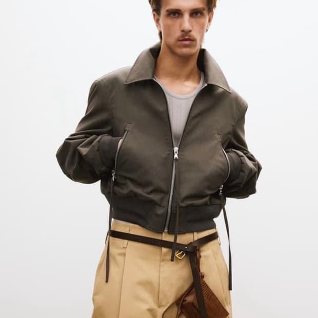 [L] 렉토(RECTO) 25SS 커브드 지퍼 블루종 점퍼 (그레이) 