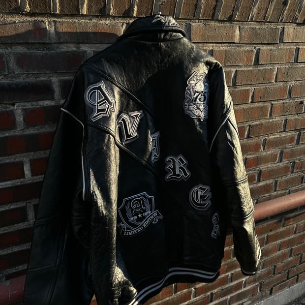 Avirex 아비렉스 75주년 레더 바시티 자켓