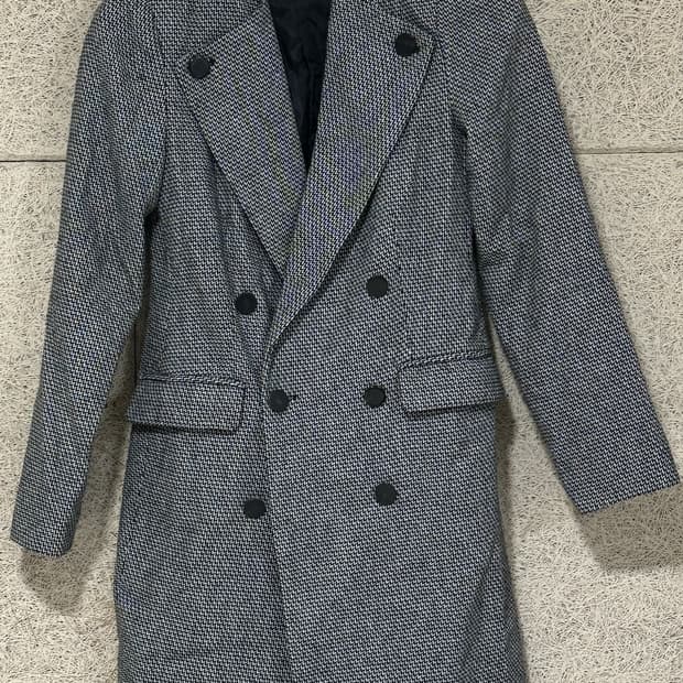 그레이 겨울 반코트 블레이저 블라썸 체크 코트 자켓 1 사이즈