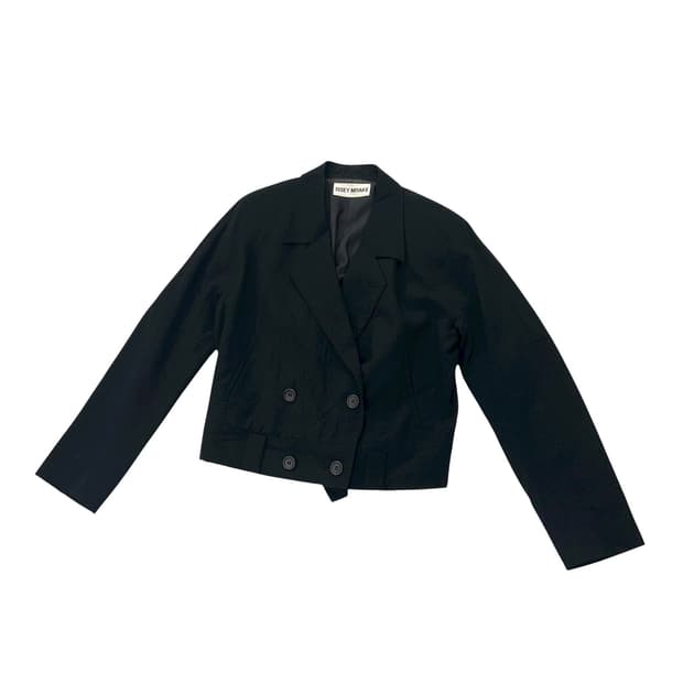 00s 이세이미야케 크롭 더블 자켓