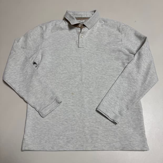 헨리코튼 남성 긴팔 폴로 티셔츠 100사이즈, 오트밀컬러