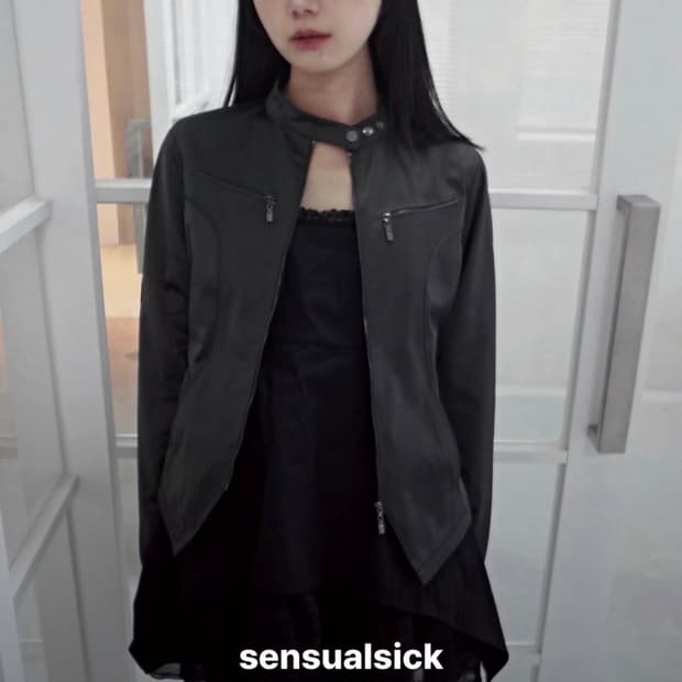 센슈얼시크 Flared jacket 블랙
