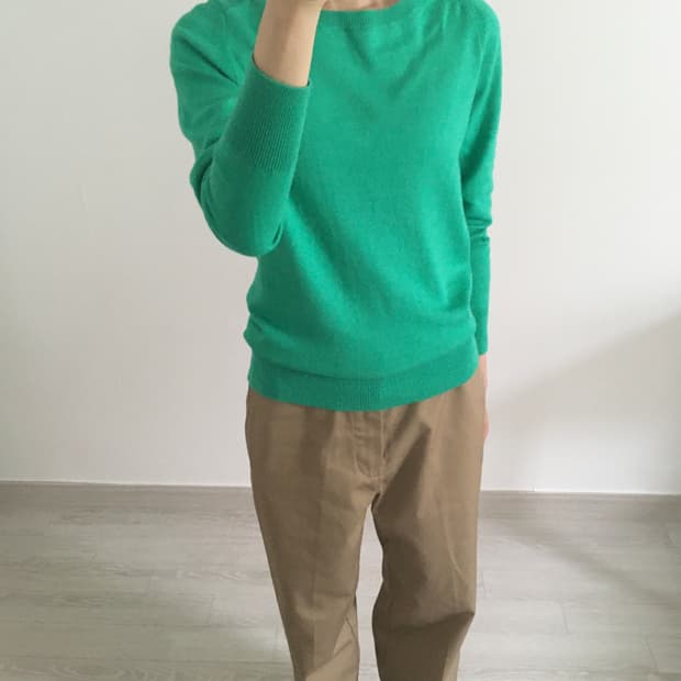 Natural&standard knit top