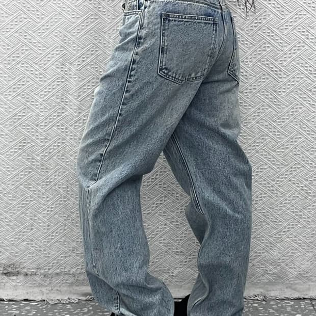 플랙 X OAM 빈티지 Y2K 연청 오렌지패치 데님팬츠 M C09522