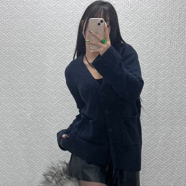 유니클로 모던캐주얼 울혼방 니트 가디건 M C08701