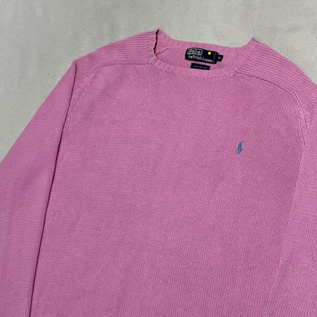 XL 폴로랄프로렌 핑크 코튼 니트