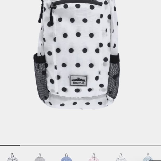 하이산 도트 백팩 화이트
