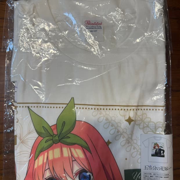 5등분의 신부 나카노 요츠바 일러스트 티셔츠 L