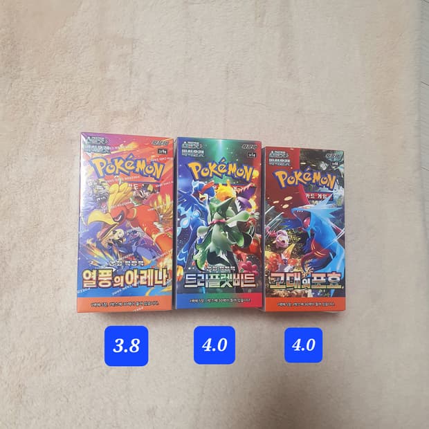 미개봉 포켓몬카드 1박스 열풍아레나 고대의포효 트리플렛비트