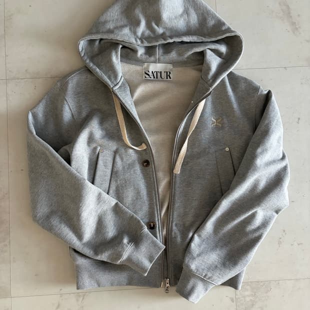세터 테오 코튼 후드 집업 멜란지 그레이 M사이즈 팝니다