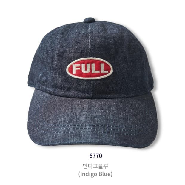 풀카운트 6770 FULL 엠블럼 데님 베이스볼 캡 모자