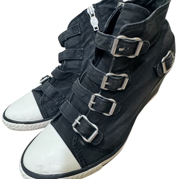 Ash 아쉬 웨지 스니커즈 37 웨지힐 블랙