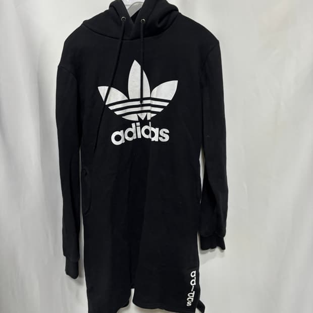 아디다스(Adidas)의 트레포일 로고 후드 원피스 L