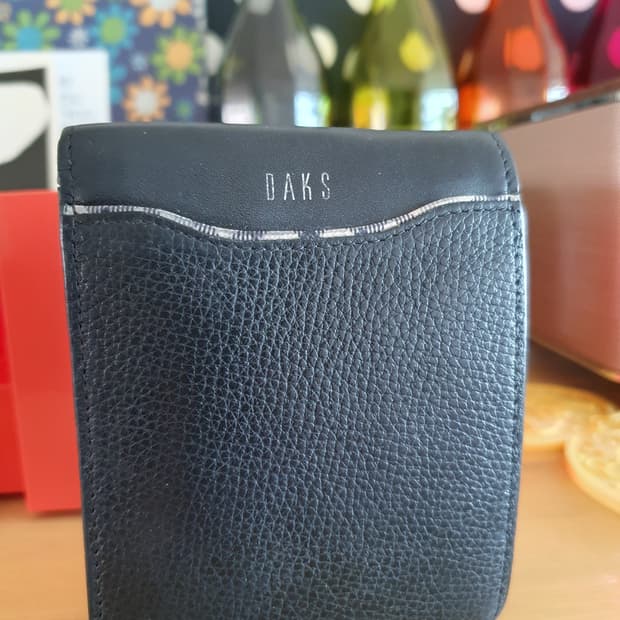 닥스 블랙 가죽 반지갑