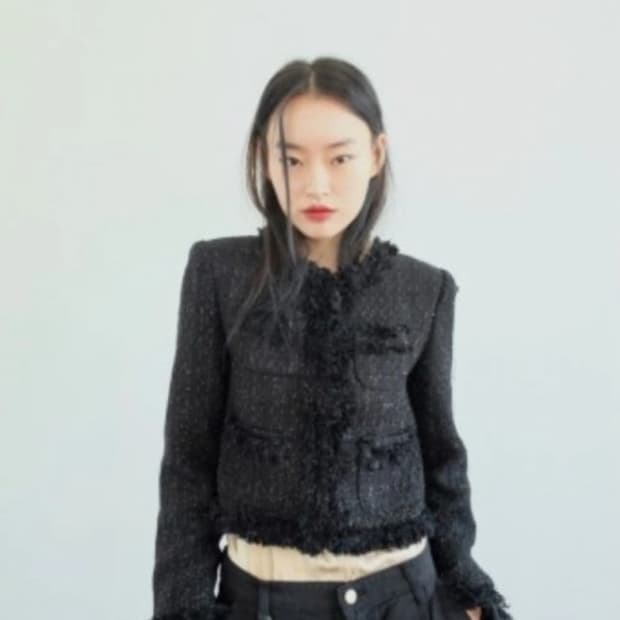 투밍 (tuming) 트위드 자켓 블랙