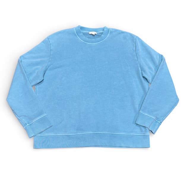 L COS 코스 스카이블루 피그먼트 크루넥 맨투맨