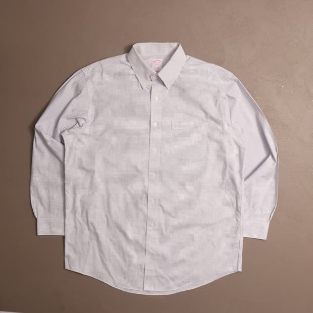 브룩스 브라더스 체크 옥스포드 셔츠 A1590