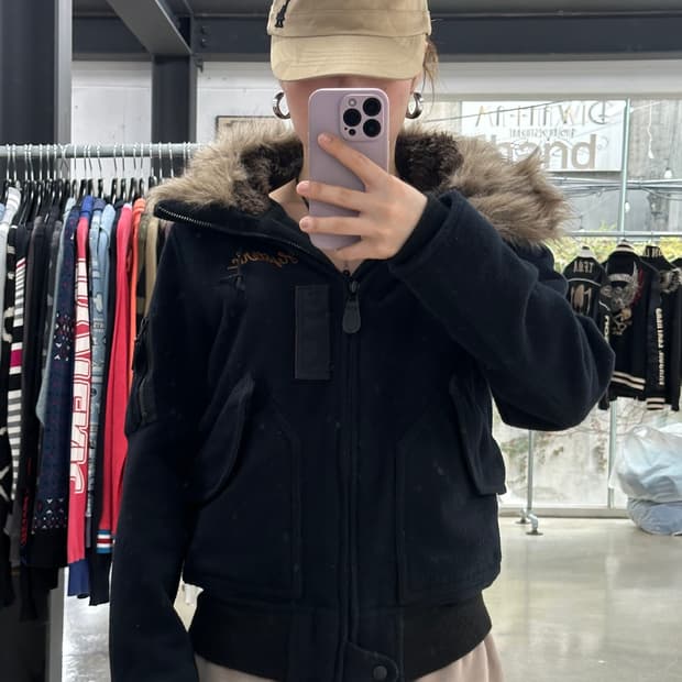 히스테릭글래머 울프죠 Y2k n-2b 울 자켓