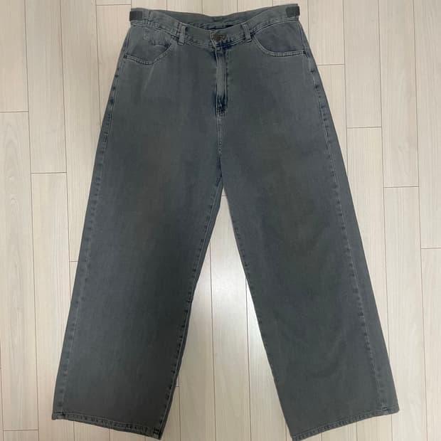 (4) 폴리테루 고시마 데님 팬츠 블리치드 그레이(블루그레이)