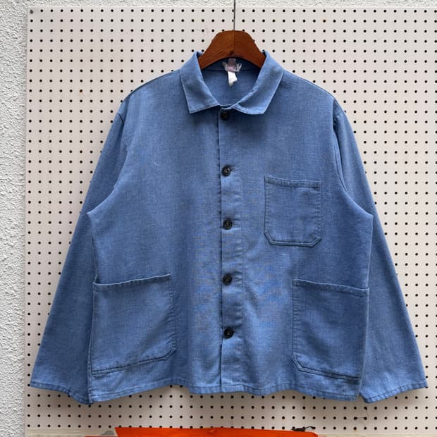 OLD VINTAGE WASHED LIGHT BLUE 프렌치워크자켓