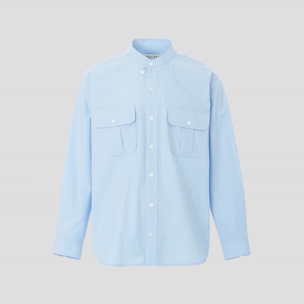 [M]렉토 파비오 차이나 카라 셔츠 스카이블루