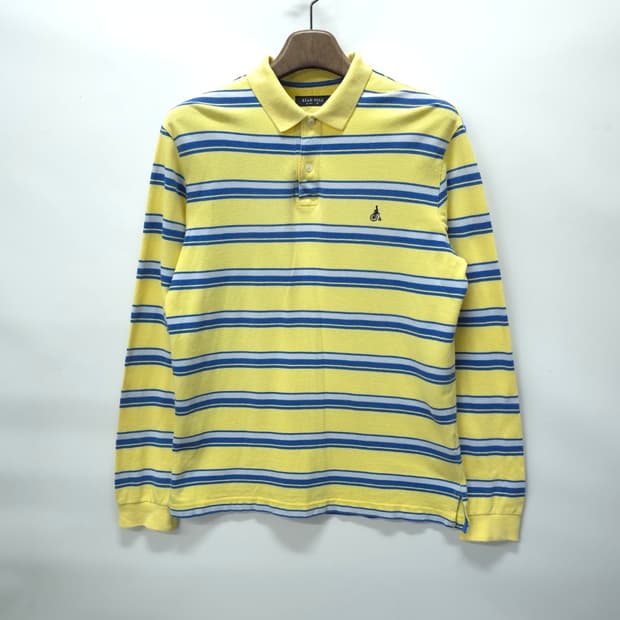 빈폴 옐로우 스트라이프 봄가을 긴팔 카라티 (105)