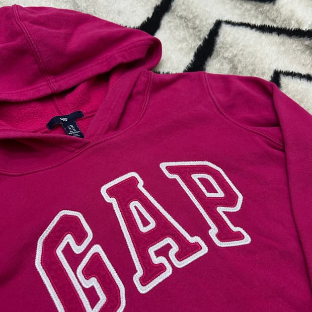 [XS]GAP 로고 후드/핑크/기모