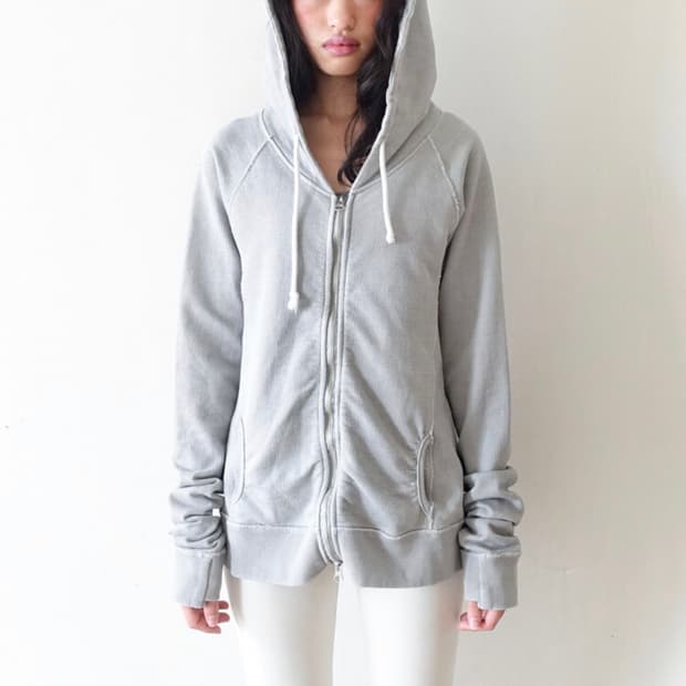 샵페어리 washed lily hoodie grey