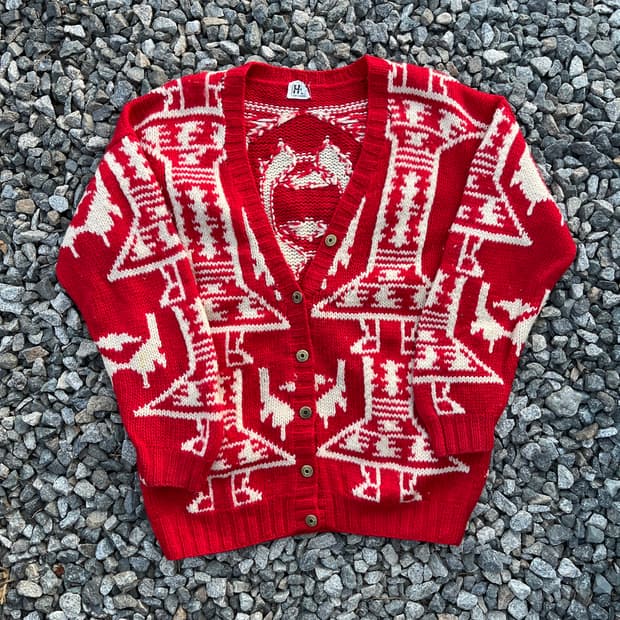 HENRI LUC CHAPLIS(프랑스)빈티지 울100 가디건(실측확인)