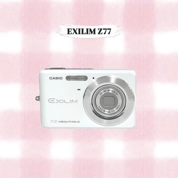 카시오 엑슬림 Z77 화이트 빈티지디카