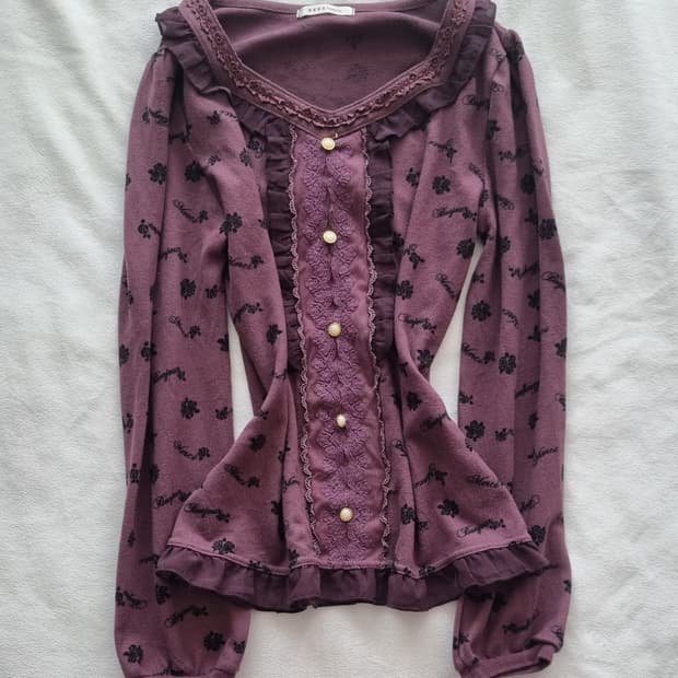 빈티지 엑시즈팜 모리걸 하구미 오리엔탈 페어리 레이스 탑