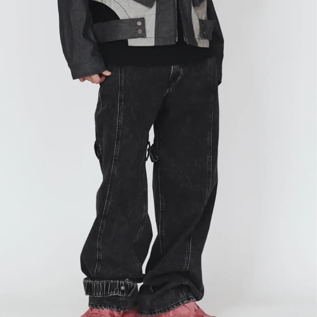 애드오프 모션 스트랩 데님 팬츠 청바지 50