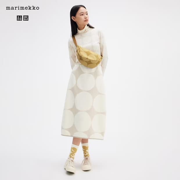 유니클로 마리메꼬 플리스 스커트 M 새상품